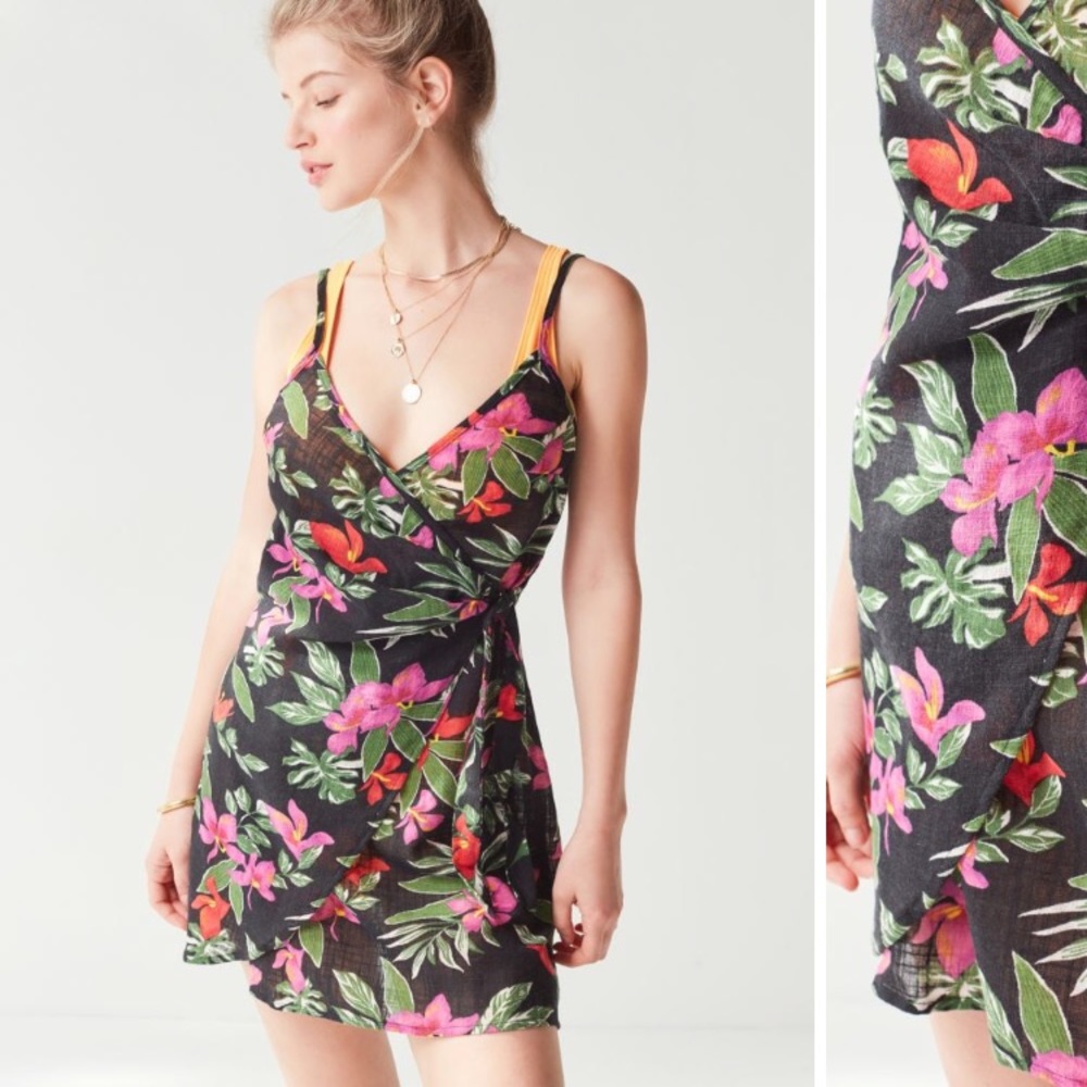 Floral wrap dress